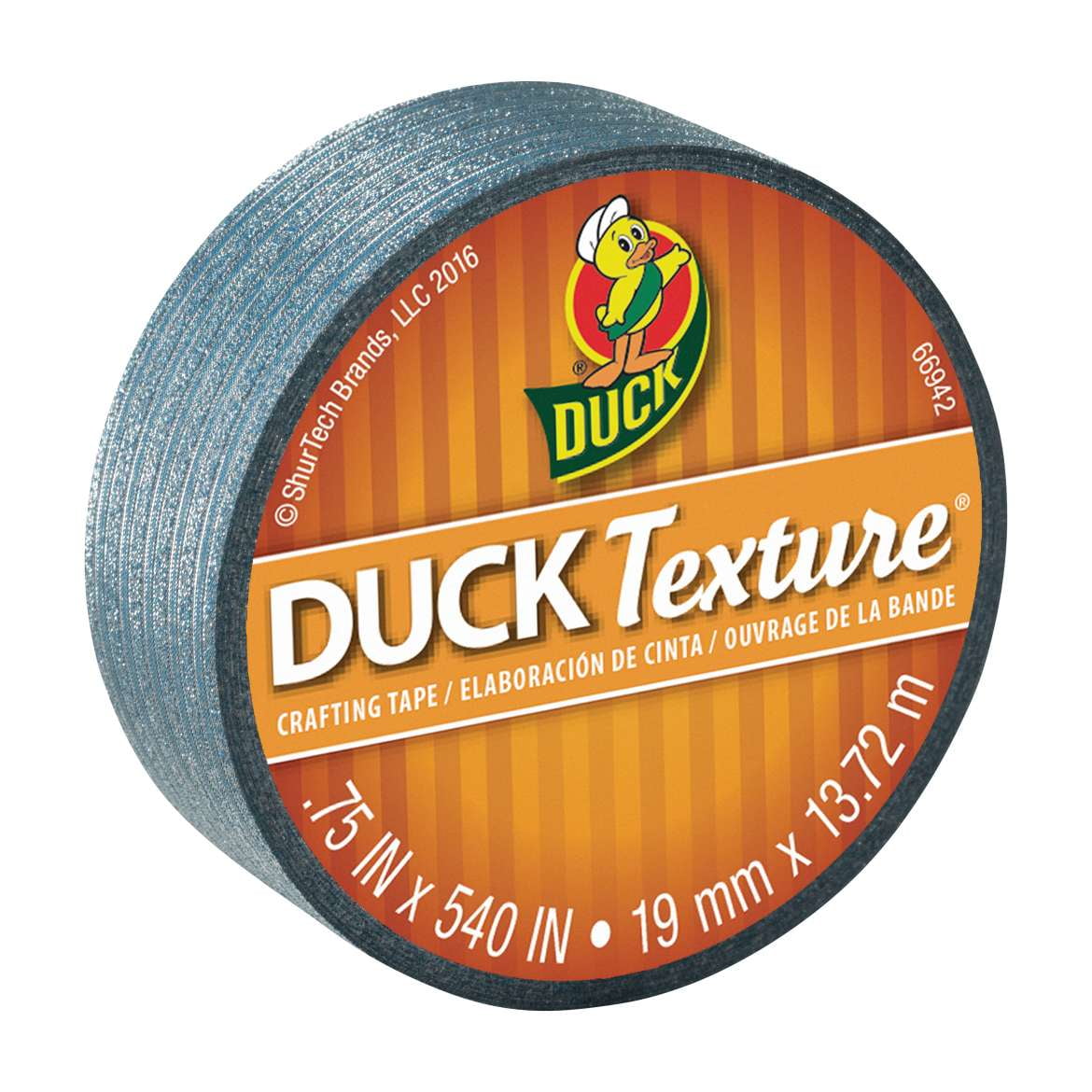 ShurTech Duck Texture Crafting Tape 0.75" x 15 yd, Turquoise Stripe