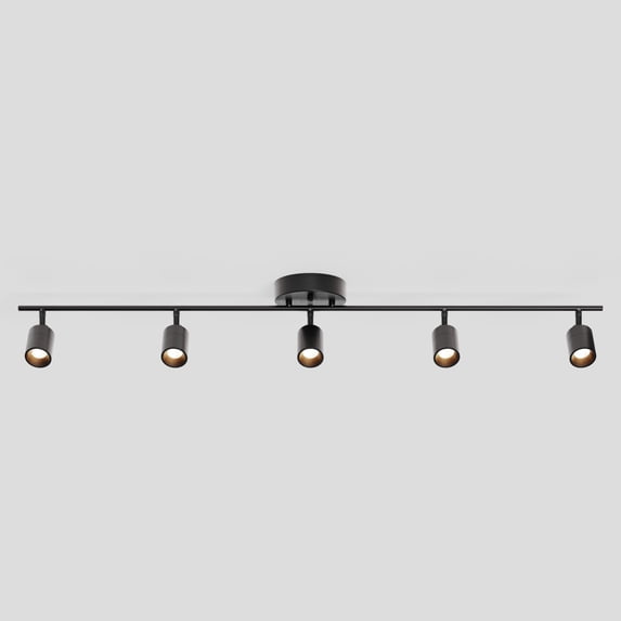 Shura Bronze 5-Light Track Light with Rotatable Heads, Integrated LED Bulbs, 3000K, 4 ft.
