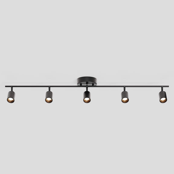 Shura Bronze 5-Light Track Light with Rotatable Heads, Integrated LED Bulbs, 3000K, 4 ft.