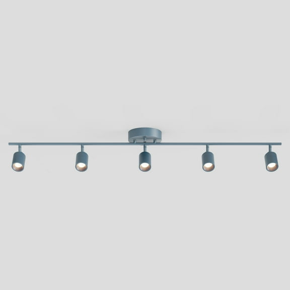 Shura Deep Navy 5-Light Track Light with Rotatable Heads, Integrated LED, 3000K, 4 ft.