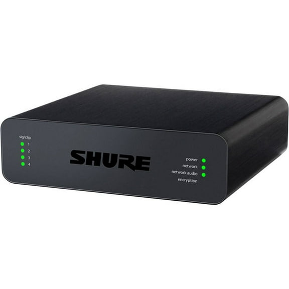 Shure Microflex Advance 4 Channel Dante Mic/Line Audio Output Network Interface with Block Connectivity, PEQ & Audio Summing