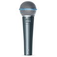 Shure BETA 58A Vocal Microphone Single Element Supercardioid Dynamic