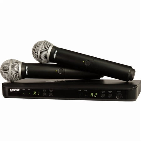 Shure BLX288/PG48 Wireless Dual Vocal System with Two PG58 Handheld Transmitters. H9 Band