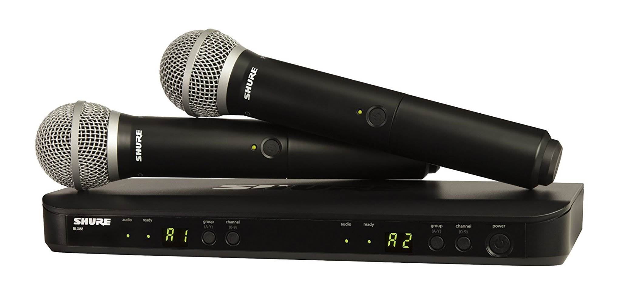 Shure BLX288/PG58 Dual Channel Channel Handheld Vocal Wireless System w/ 2 PG58