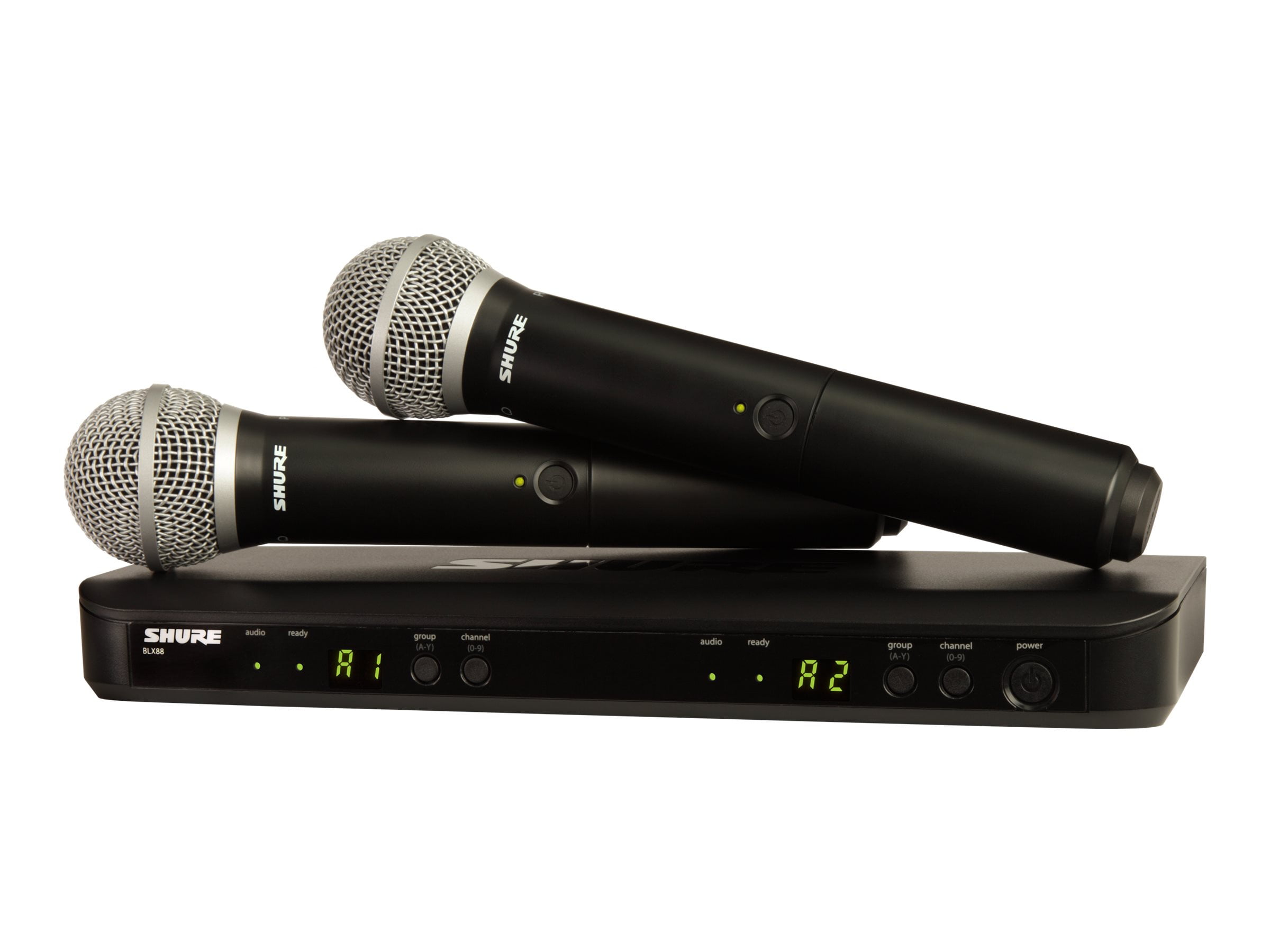 ほぼ未使用SHURE SVX Dual WirelessSVX288/PG58 Shure Wireless Dual Microphone Vocal System with XLR, 2 PG58
