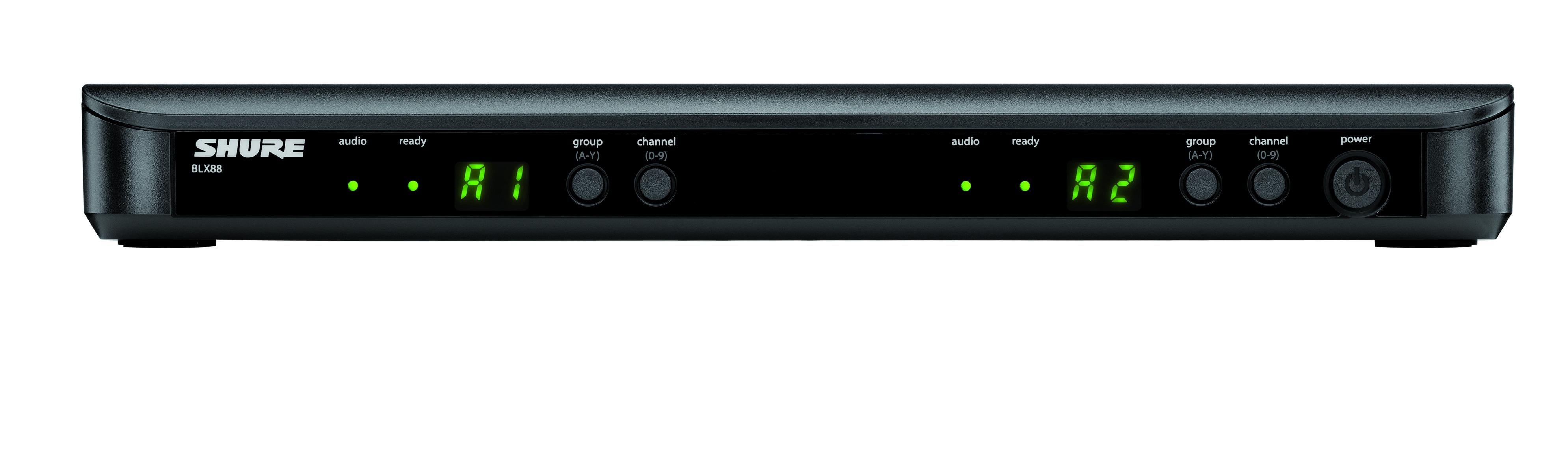 配信機器・PA機器・レコーディング機器 SHURE BLX88 Premium Wireless System Shure BLX88 Dual-Channel Wireless Receiver, H10: 542.125-571.800