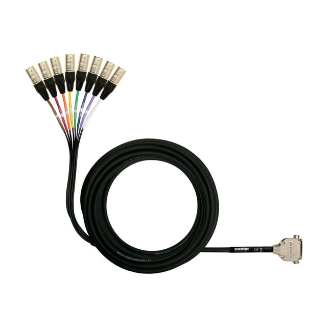 Shure 8 Channel DB25 to XLR Male Audio Snake, 25 ft.