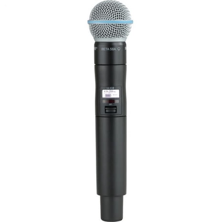 Shure Digital Handheld Transmitter with Beta 58A Capsule - 534 MHz to 598 MHz Operating Frequency - 50 Hz to 16 kHz Frequency Response - 328.08 ft Operating Range