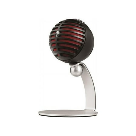 Shure - MV5 USB Condenser Microphone - Black w/ Red