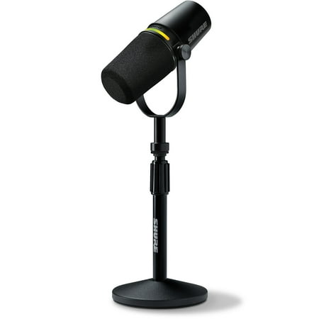Shure - MV7+ USB-C/XLR Dynamic Podcast Microphone Bundle with Desktop Stand - Black