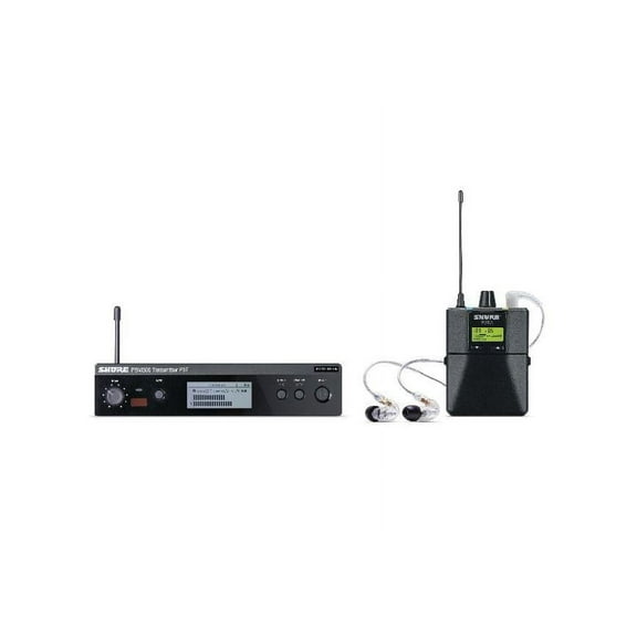 Shure PSM 300 Stereo Personal Monitor System with SE215 Earphones, J13:566-590MHz, Includes P3T-G20 Wireless Transmitter, P3R-G20 Wireless Bodypack Receiver