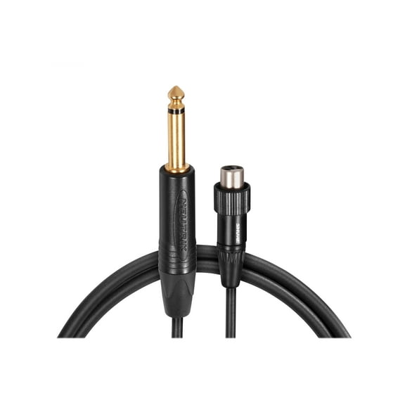 Shure WA305 - Audio cable - phone 6.35 mm (Neutrik) male to TA4F male - 3 ft - for Shure GLXD1, GLXD1+, QLXD1, QLXD1 Wireless Bodypack