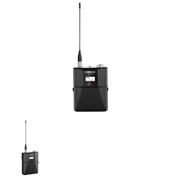 Shure QLXD1 Bodypack Transmitter for QLX-D Digital Wireless Systems, Wireless Microphone Transmitter, 2 AA Batteries Included, 328 Feet Range