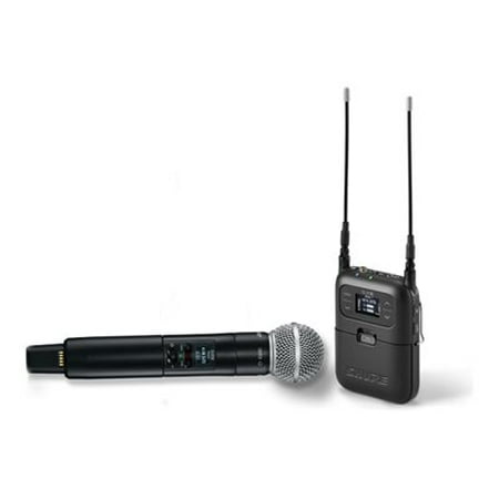 Shure SLXD25/SM58 Portable Digital Wireless Handheld System with SLXD2 Handheld Transmitter with SM58 legendary Cardioid Dynamic Vocal Microphone and SLXD5 Single-Channel Portable Receiver,