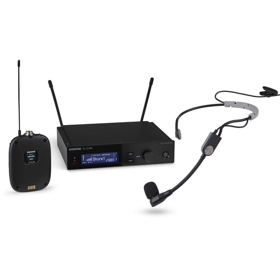 Shure SLXD14+ Single-Channel Digital Wireless Bodypack System with SM35 Headworn Microphone, G57: 470-608MHz