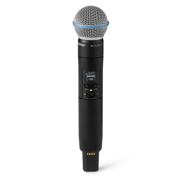 Shure SLXD2+/B58 Digital Wireless Handheld Transmitter with Beta 58A Microphone Capsule, G57: 470-608MHz, TAA Compliant