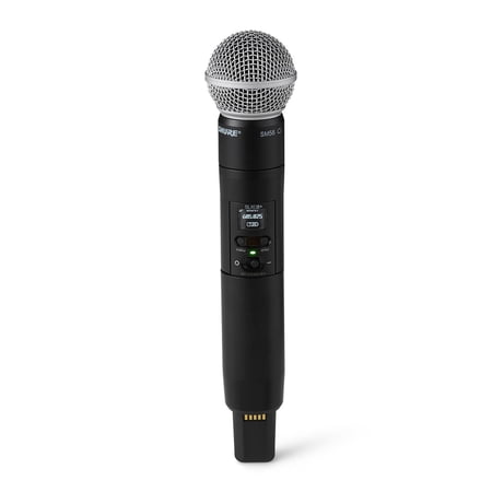 Shure SLXD2+/SM58 Digital Handheld Transmitter with SM58 Microphone Capsule, G57: 470-608MHz, TAA Compliant