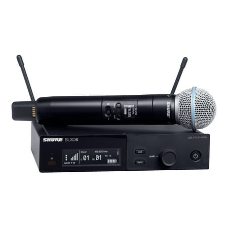 Shure SLXD24/B58 Wireless Microphone System with Beta 58A Handheld Transmitter, J52 Band, Steel