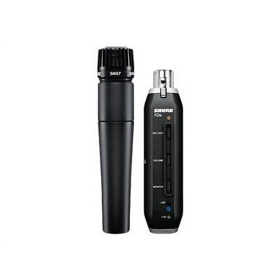Shure SM57-X2U Cardioid Dynamic Microphone with X2U XLR-to-USB Signal Adapter