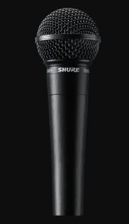 Shure Dynamic Vocal Microphone, Black
