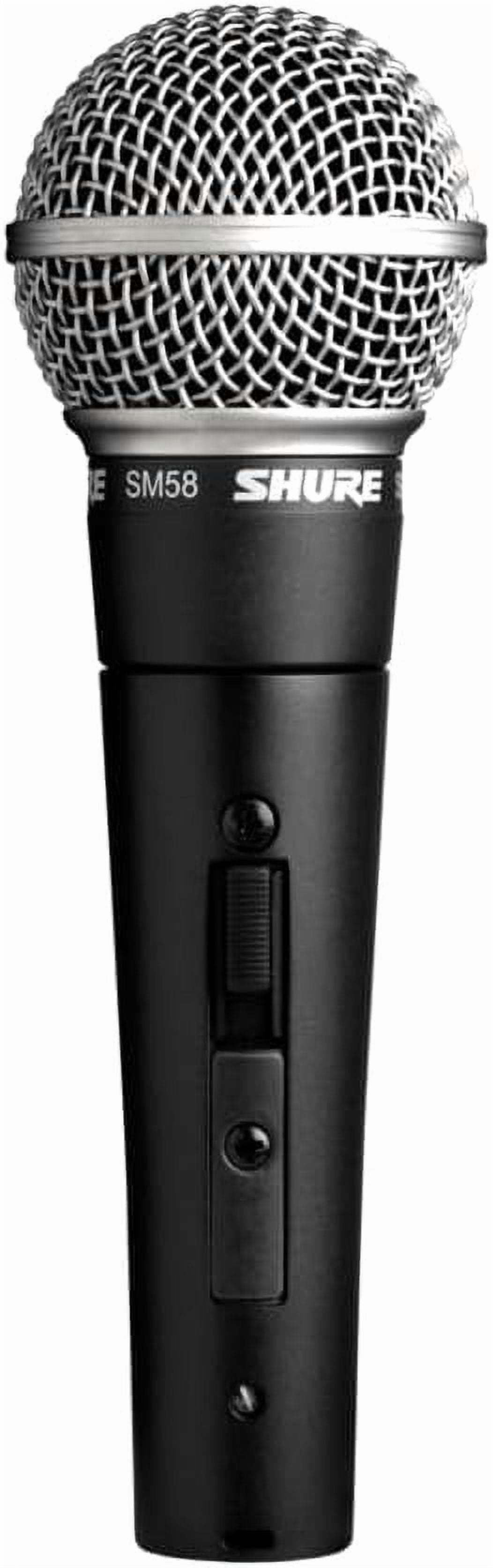 Shure SM58 Pro XLR Dynamic Microphone with On/Off Switch - Professional Studio & Live Performance Cardioid Mic for Vocals, Podcasting, and Recording (SM58S)
