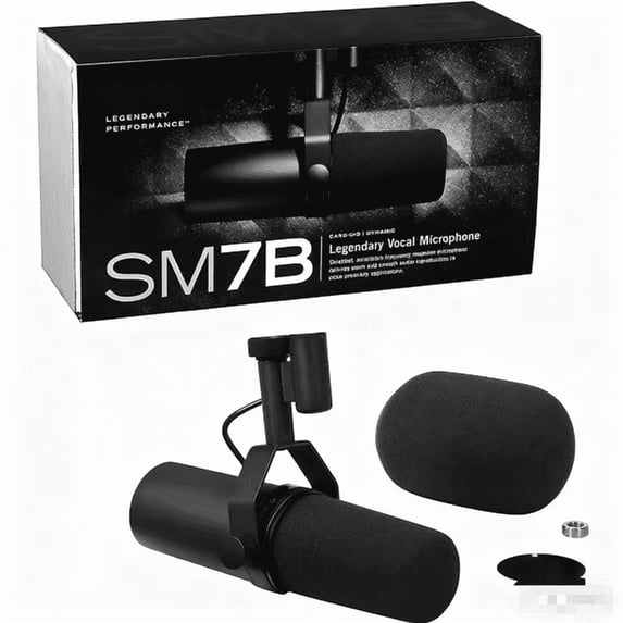 Shure SM7B Cardioid Dynamic Vocal Microphone, Black