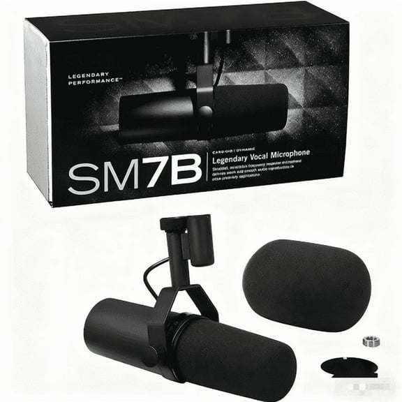 Shure SM7B Cardioid Dynamic Vocal Microphone, Black