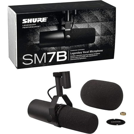 Shure SM7B Cardioid Dynamic Vocal Microphone, Black