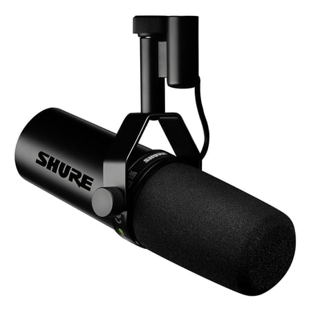 Shure - SM7DB Podcast Microphone with Built-in Preamp – XLR Outputs for Podcasting, Live Streaming & Music Recording - Black