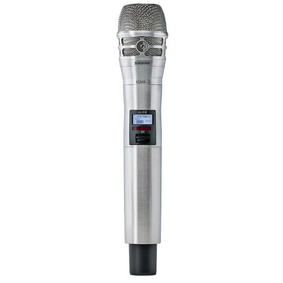 Shure ULXD2 Handheld Wireless Microphone Transmitter with KSM8 Mic Capsule, G50: 470 to 534MHz, Nickel