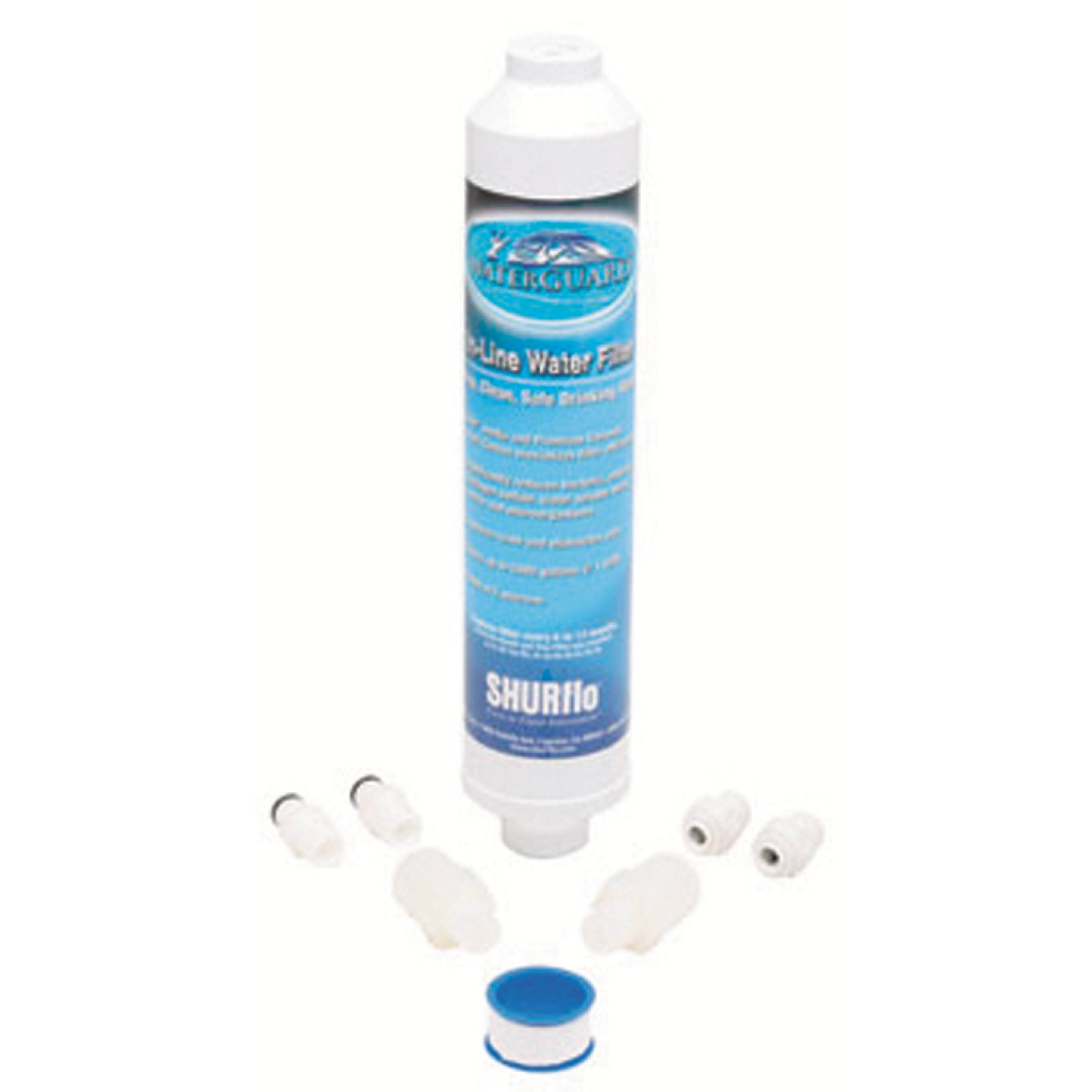 Camco TastePURE RV Water Filter - Reduces Bad Taste, Odor, Chlorine and  More - 2-Pack, Blue (40045) 