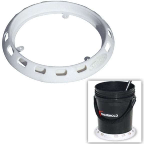 12" Black and White Contemporary Bucket Base