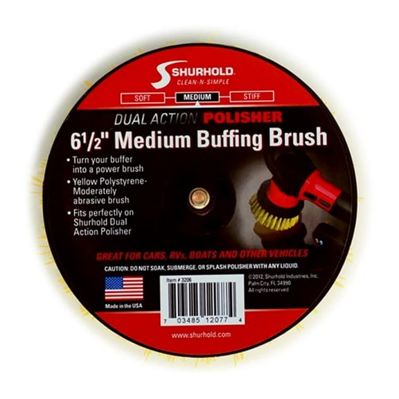 Shurhold 6-" Medium Brush f/Dual Action Polisher
