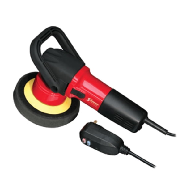 16" Red and Black Contemporary Dual Action Polisher
