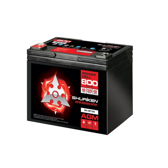 Shuriken AGM 12 Volt Vehicle Battery, Group Size 35, 850 CCA