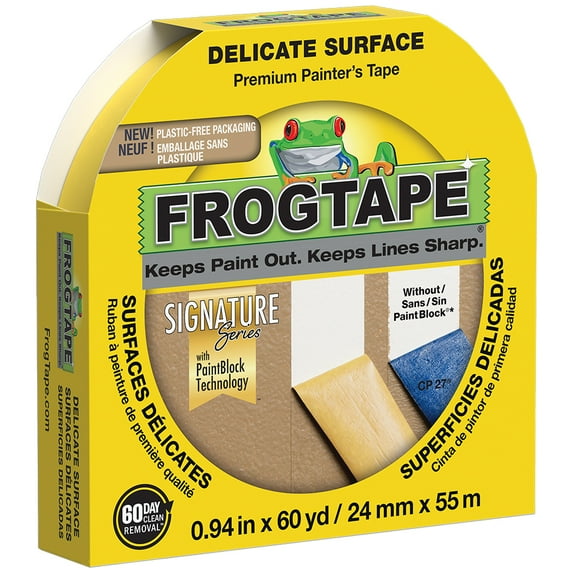 Shurtape 105550 24 mm. x 55 m. Yellow Frog Delicate Multi Use Painters Tape