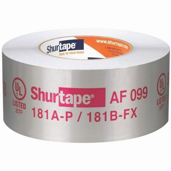 Shurtape 689-232622 AF 099 UL Listed & Printed Aluminum Foil Tape, Silver