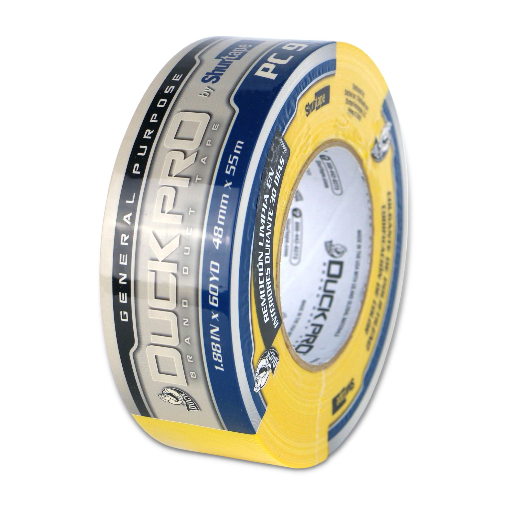 Shurtape Duck Pro General Purpose Cloth Duct Tape (PC-9C): 2 in. (48mm actual) x 60 yds. (Yellow)