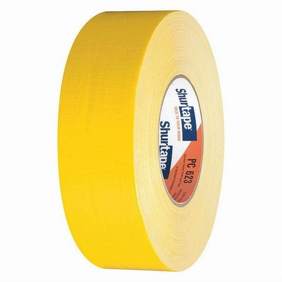 Shurtape Duct Tape,Yellow,1 7/8inx60 yd,PK24 PC 623