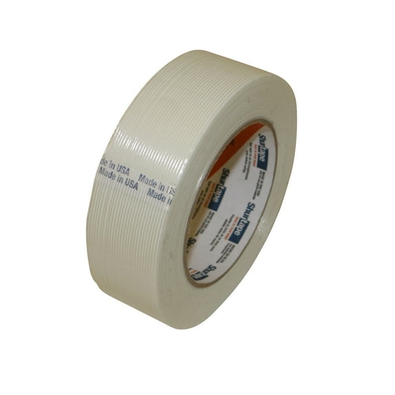 Shurtape GS-490 Economy Grade Filament Strapping Tape: 1-1/2 in. x 60 yds. (White)