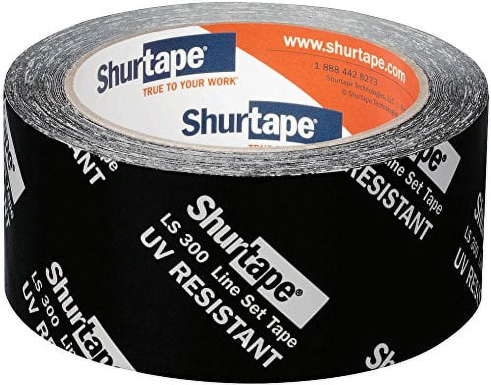 Shurtape Light-Duty Duct Tape, 48mm X 55m, 2.85 mil Thick, Black Cloth, 1 EA