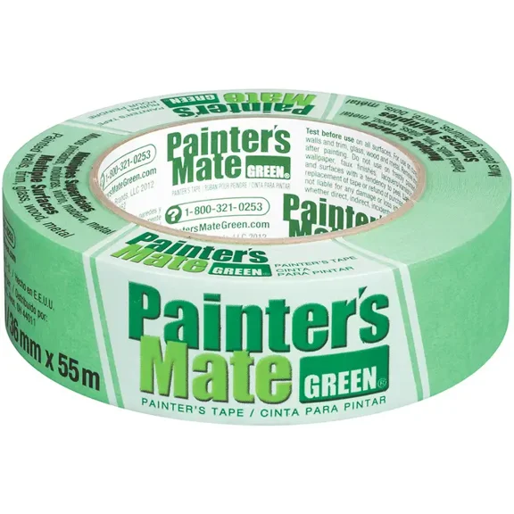 Painter's Mate Green Brand CP 150/8-Day Painter's Tape, Multi-Surface, 36mm x 55m, Green, 1 Roll 103367
