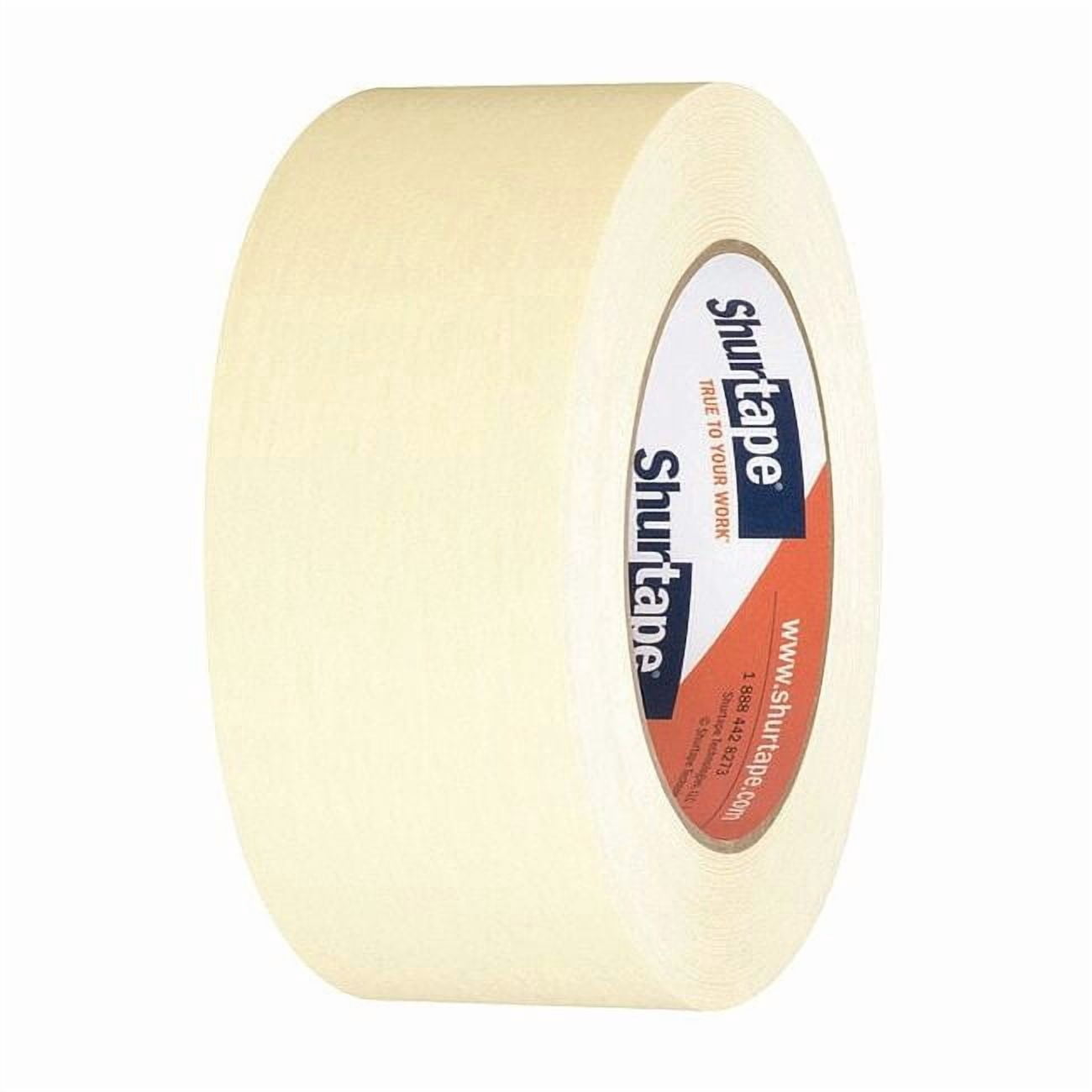 Masking Tape, 48 mm W x 55 m L, 5.4 mil Thick, Tan, Rubber Adhesive, 24 PK 202852