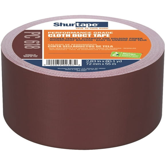Shurtape PC 618 Performance Grade, Colored Cloth Duct Tape, Excellent Holding Power, 72mm x 55m, Burgundy, 1 Roll (200378) CA1