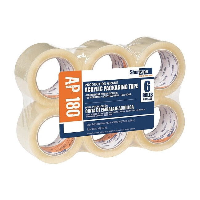 Shurtape Packaging Tape,72mm W,100m L,PK6 232517