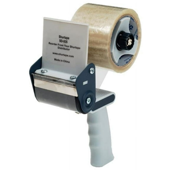 Professional Pistol-Grip Tape Dispenser, SD 935, 3 in W Roll, Polycarbonate Handle, Metal Frame, Heavy Duty