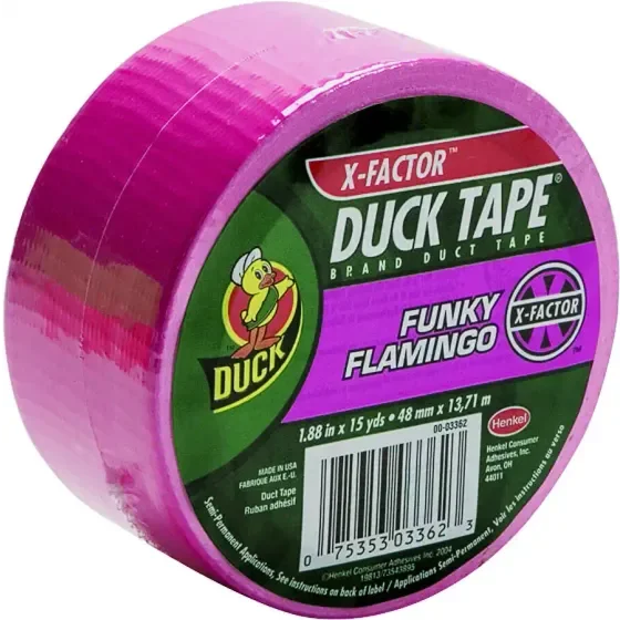 Shurtech 1265016 Duck Duct Tape, 15 Yard 1.88 Inch Vinyl Backing, Neon Pink