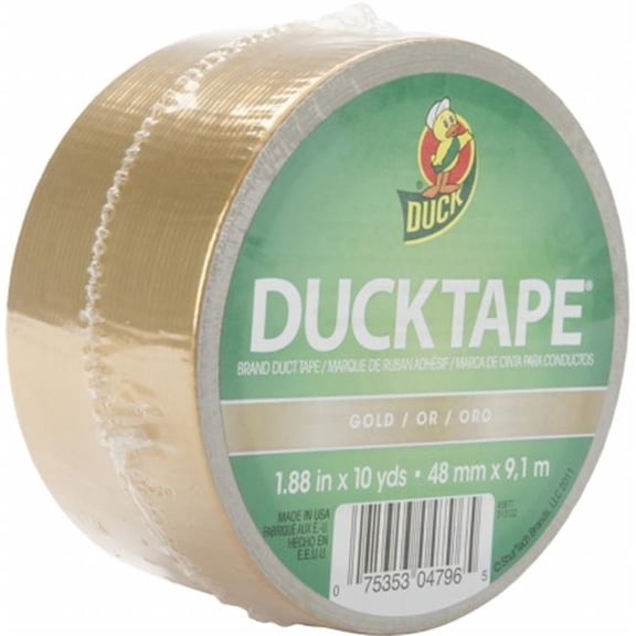 Shurtech Colored Duck Tape 1.88 in. Wide 10 Yard Roll-Gold