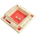 thumbnail image 1 of Shut the Box Dice Game, 4 Players Classic Wooden Board Game for Family Pub and Math Learning, Strategy Tabletop Game for Adults and Teens, Party Game Set, 1 of 5