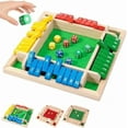 thumbnail image 1 of Shut The Box Game, 4-Player Wooden dice Game That's Perfect for Parties and Gatherings. It enhances Math and Decision-Making Skills While Providing Endless Entertainment., 1 of 8